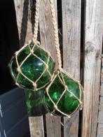 vintage glazen visnet drijvers, Ophalen of Verzenden, Gebruikt