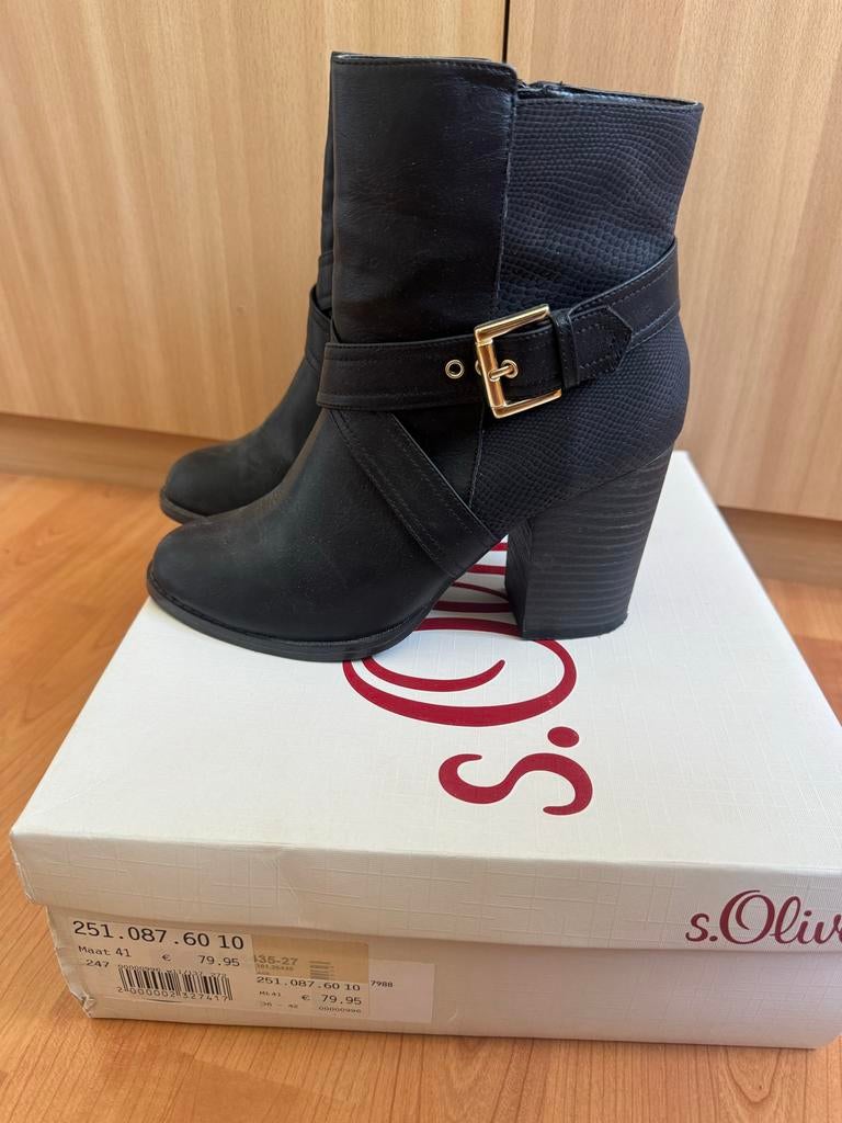 New Look zwarte korte laarzen met hak - Maat 38, Kleding | Dames, Zwart, Lage of Enkellaarzen, Ophalen of Verzenden, Zo goed als nieuw