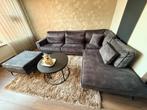 Hoekbank velvet grijs., Ophalen, Zo goed als nieuw