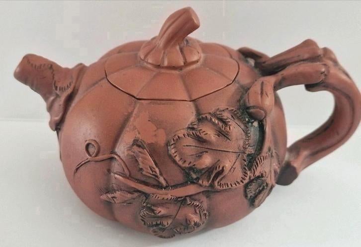 Yixing pompoen theepot., Ophalen of Verzenden