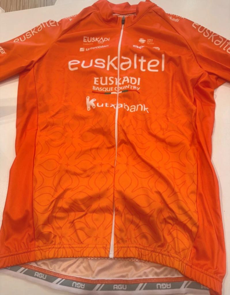 Fiets shirt team Euskaltel Euskadi AGU maat M, Gebruikt, Ophalen of Verzenden, Bovenkleding, Heren