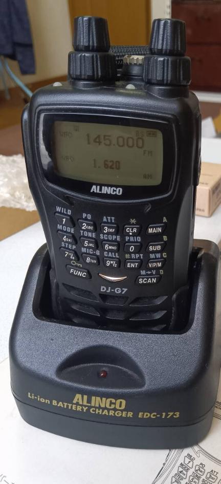 Alinco DJ-G7 portofoon 144/430/1200 MHz set, Ophalen of Verzenden, Zo goed als nieuw