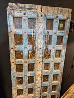 Oude deur India uniek blauw wand deco, Ophalen of Verzenden