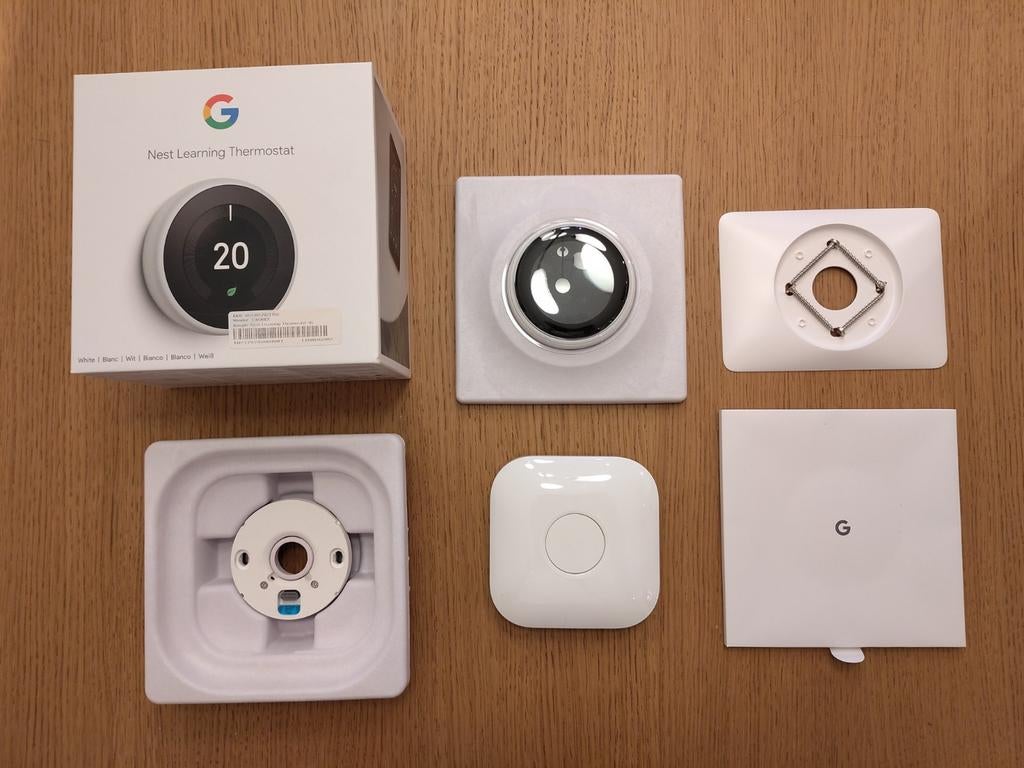 Google Nest Thermostaat 3e generatie V3, Doe-het-zelf en Verbouw, Thermostaten, Ophalen of Verzenden, Slimme thermostaat, Zo goed als nieuw