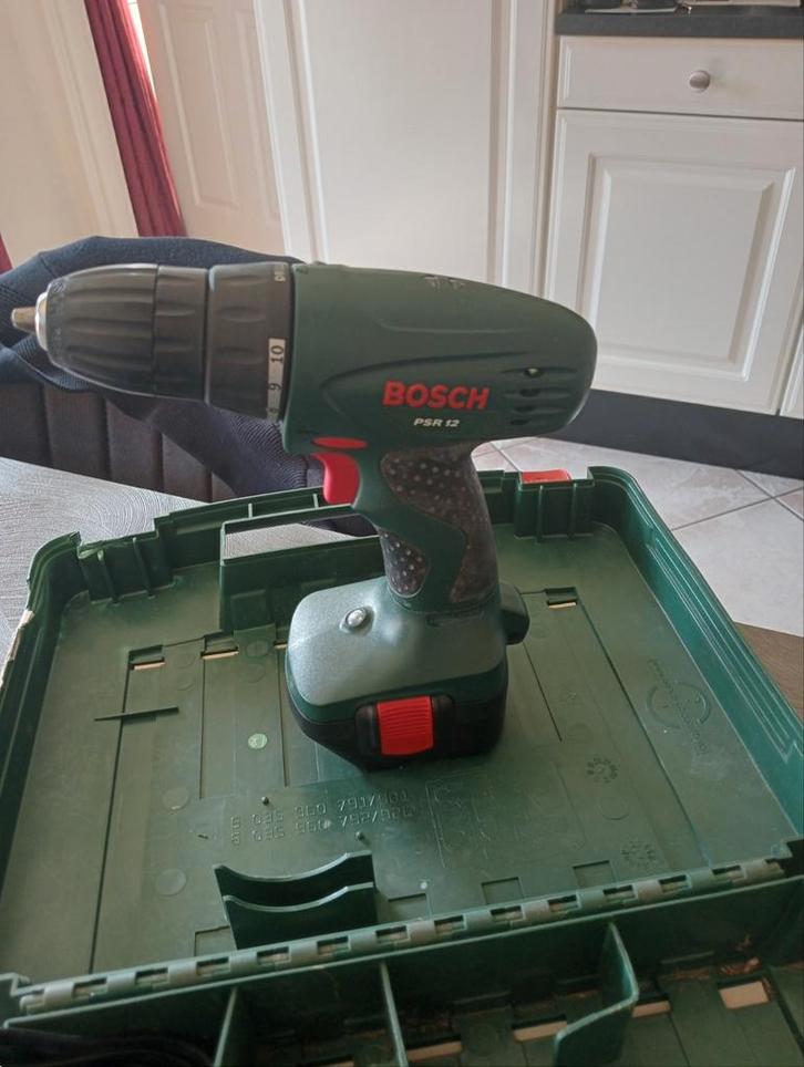 Bosch PSR 12 Accuboormachine - Goede staat, Doe-het-zelf en Verbouw, Gereedschap | Boormachines, Gebruikt, Boor- en Schroefmachine