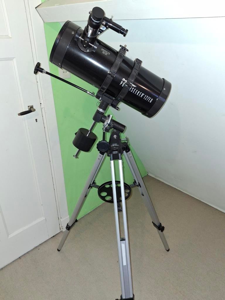 Celestron Powerseeker 127eq, Audio, Tv en Foto, Optische apparatuur | Telescopen, Ophalen, 80 tot 200 mm, Met statief, Spiegeltelescoop (reflector)