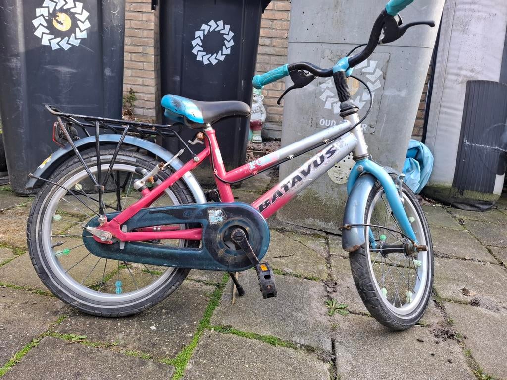 Meisjes fiets, Fietsen en Brommers, Ophalen, Gebruikt, 16 tot 20 inch