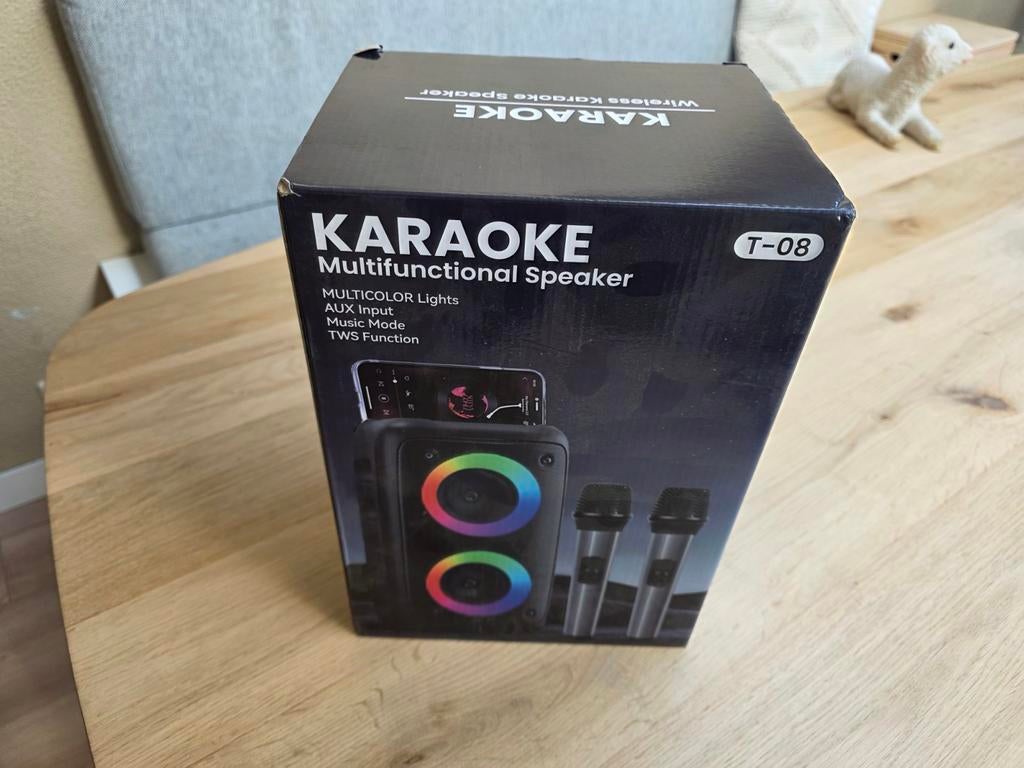 Karaoke set T-08 met draadloze microfoons - Nieuw, Ophalen of Verzenden, Nieuw, Complete set
