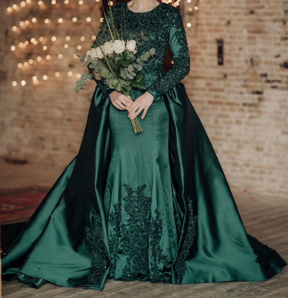 Prachtige Henna Jurk - Zo goed als nieuw - Maat 36/38, Galajurk, Zo goed als nieuw, Groen, Ophalen