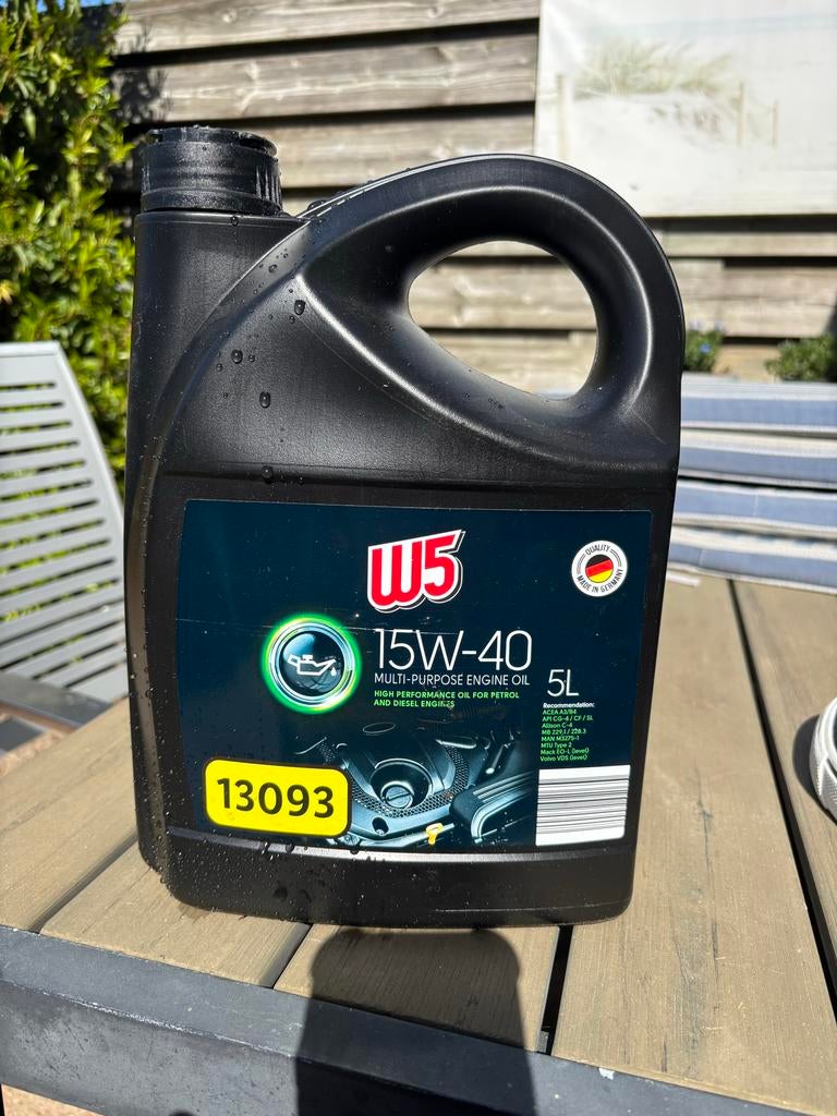 W5 15W-40 Multi-Purpose Motorolie 5L, Ophalen of Verzenden, Nieuw