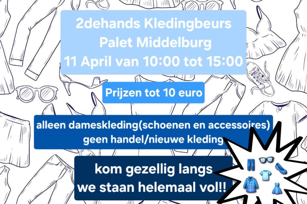 Tweedehands dameskledingbeurs middelburg-zuid, Ophalen, Gebruikt