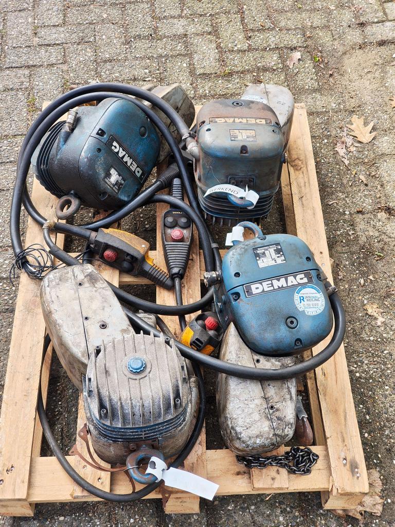 Demag kraan lieren tot 500 kg (totaalprijs), Doe-het-zelf en Verbouw, Lieren en Takels, Niet ingevuld, Gebruikt, Niet ingevuld