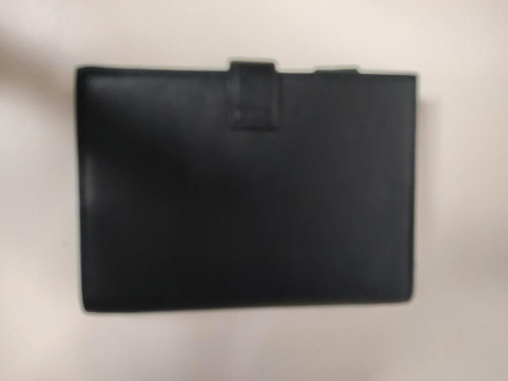 K633 Zwart lederen agenda-organizer model junior 80x125 mm, Onbekend, Ophalen of Verzenden, Zo goed als nieuw, Onbekend