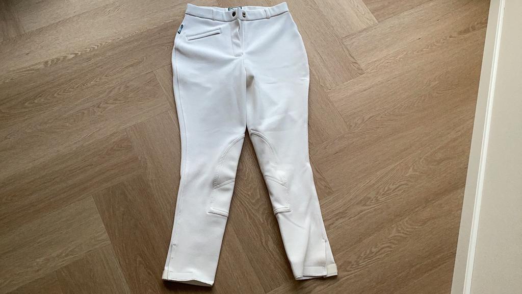 Witte heren wedstrijd broek, Dieren en Toebehoren, Paardrijkleding, Zo goed als nieuw, Heren, Dressuur, Onderkleding