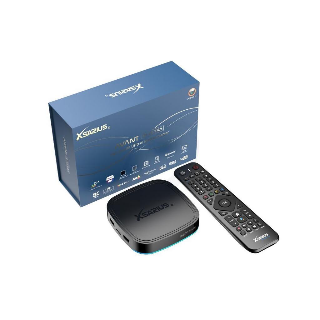 Xsarius Avant 4+ Ultra Box - 8K UHD AI Mediastreamer, Ophalen of Verzenden, Nieuw, HDMI, Minder dan 500 GB