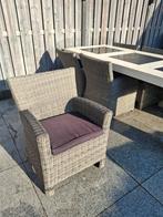 Eettafel met 6 stoelen, Ophalen, Gebruikt, Wicker