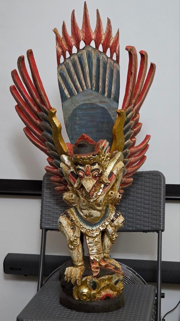 Vintage Garuda Beeld - 90 cm hoog, Ophalen, Handgemaakt, 50 - 100 cm, Beeld