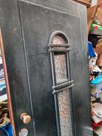 Antieke voordeur met origineel beslag, Doe-het-zelf en Verbouw, Deuren en Horren, Ophalen of Verzenden, Gebruikt, Glas, Buitendeur