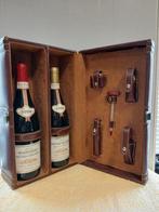 Vintage leren wijnkoffer, Ophalen of Verzenden, Minder dan 50 cm, Minder dan 5 flessen