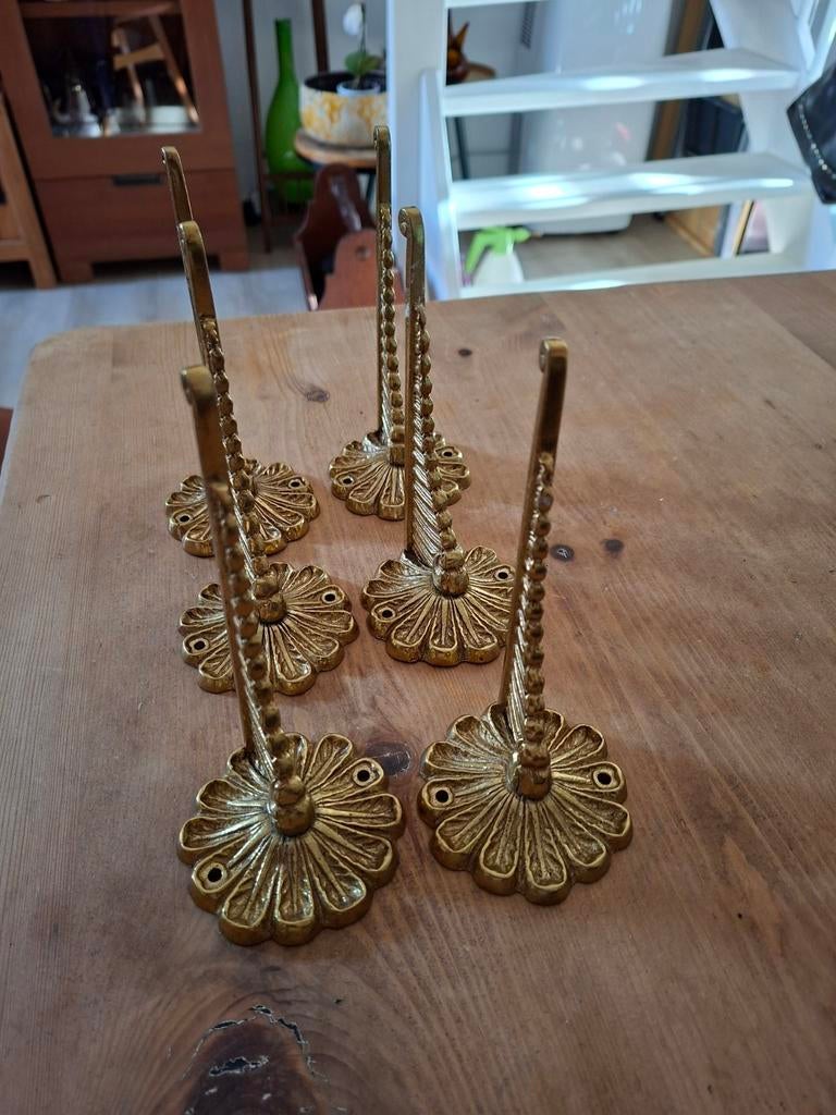 Messing wandhaken, Ophalen of Verzenden, Koper of Brons