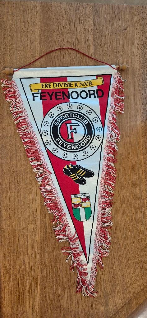 Voetbalvaantje Feyenoord uit de jaren 80 sportclub Feyenoord, Ophalen, Gebruikt, Feyenoord, Vaantje of Sjaal