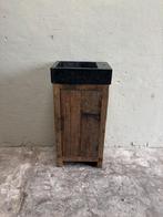 houten toiletmeubel badkamermeubel hardstenen wasbak, Nieuw, Minder dan 100 cm, Wasbak of Wastafel, 25 tot 50 cm