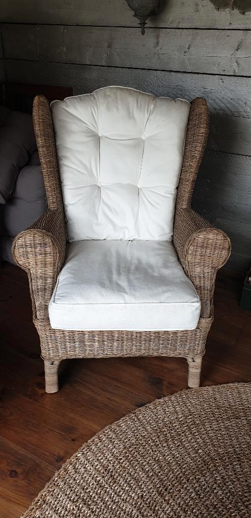 Fauteuil riviera maison, Huis en Inrichting, Fauteuils, Zo goed als nieuw, Riet of Rotan, 75 tot 100 cm, Minder dan 75 cm, Ophalen