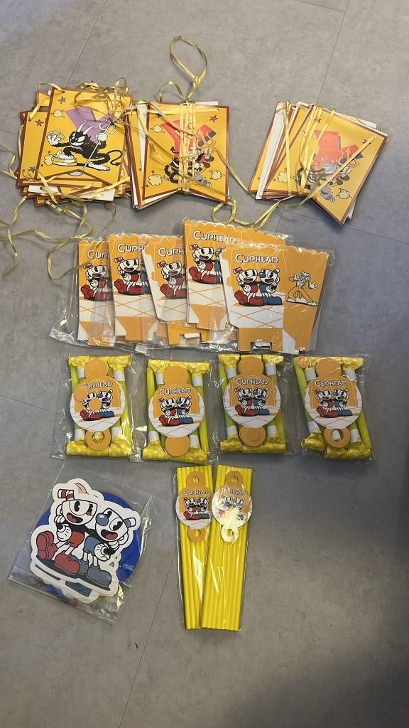 Cuphead Verjaardag artikelen, Ophalen of Verzenden, Zo goed als nieuw, Versiering, Verjaardag