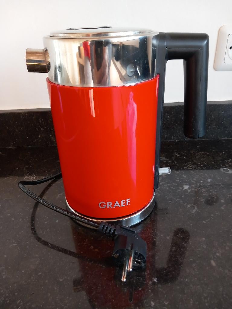 Graef waterkoker rood, 1 tot 2 liter, Ophalen of Verzenden, Gebruikt