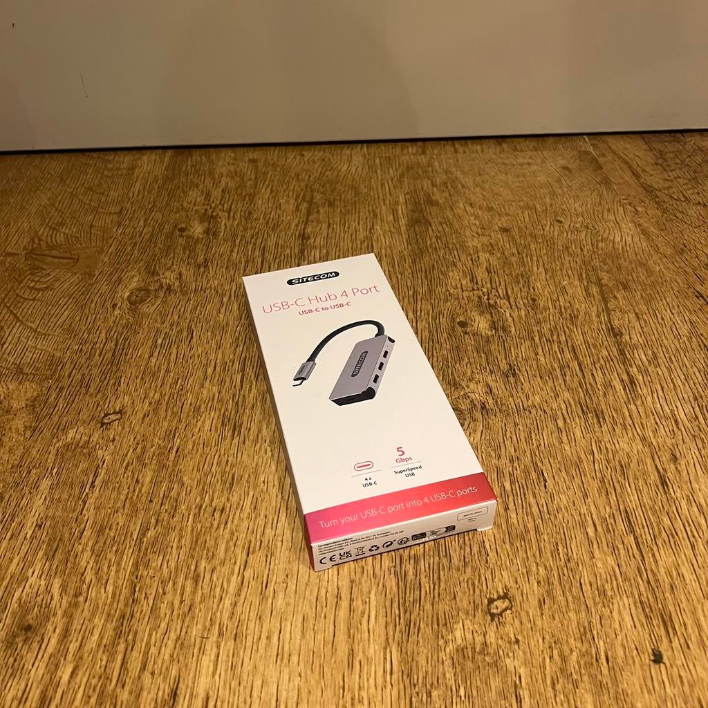 Sitecom USB-C HUB 4 Port NIEUW, Ophalen of Verzenden, Nieuw, USB-hub, Laptop