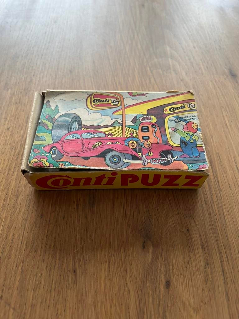 Vintage Continental "Conti PUZZ" puzzel, Verzamelen, Merken en Reclamevoorwerpen, Zo goed als nieuw, Gebruiksvoorwerp, Ophalen of Verzenden