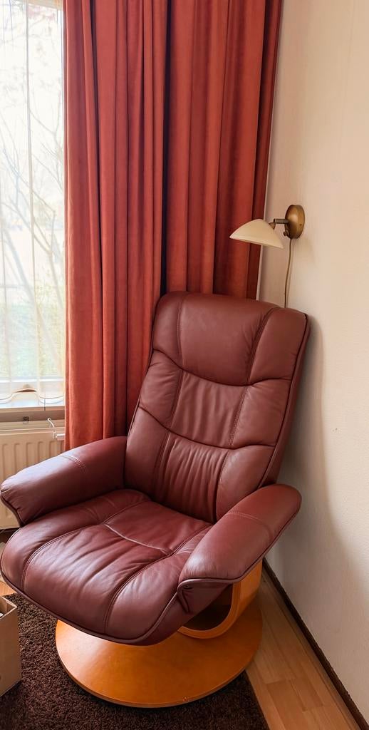 Leren Himolla Cosyform relaxfauteuil met hocker foto 2, Ophalen, Gebruikt, Leer, 75 tot 100 cm