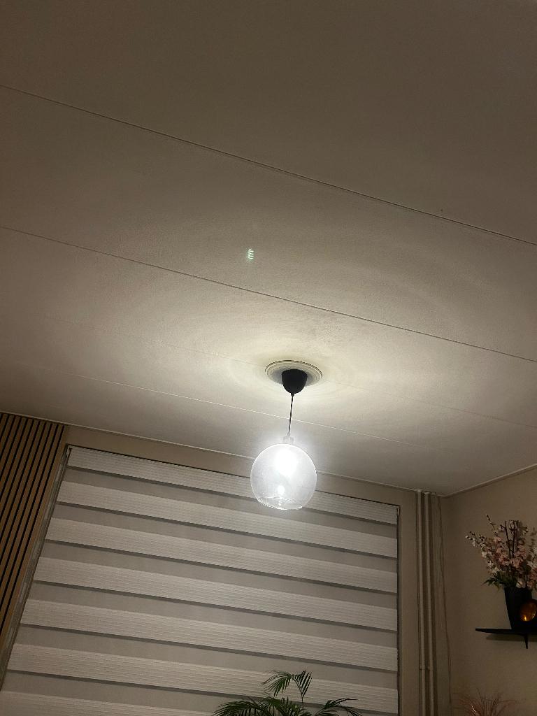 2 Glazen bollampen rookkleur incl ledlampen, Huis en Inrichting, Lampen | Hanglampen, Ophalen of Verzenden, Zo goed als nieuw