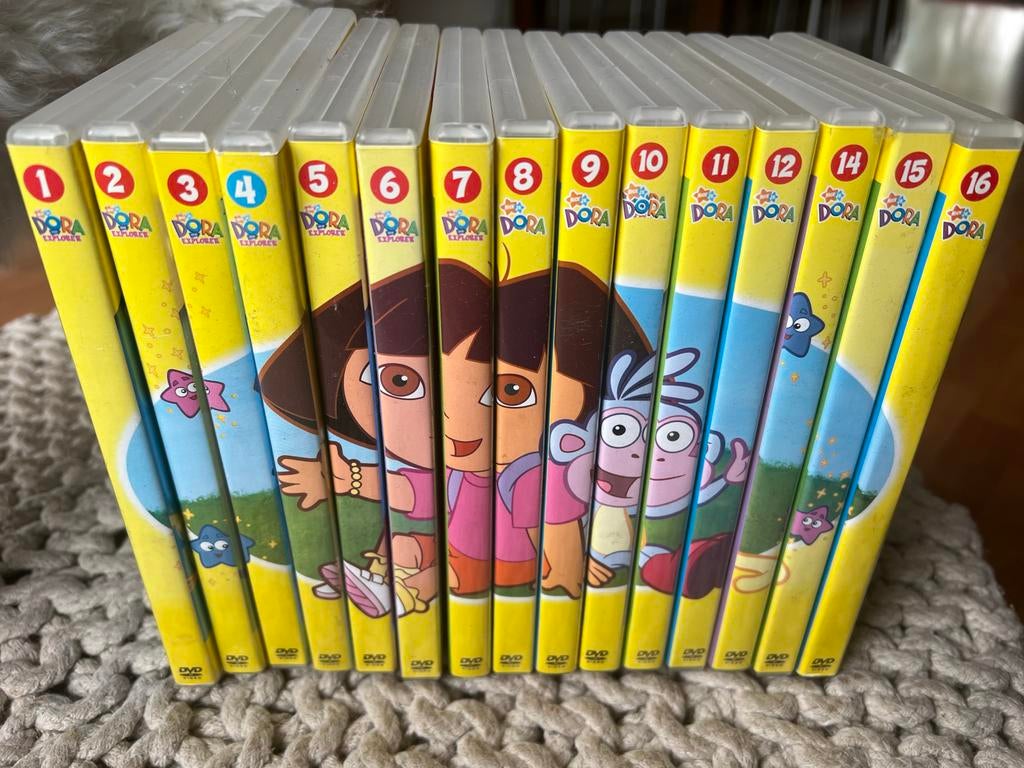 Dora the Explorer DVD collectie - 15 dvd's, Alle leeftijden, Ophalen, Gebruikt