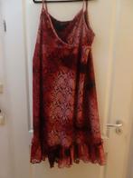 KSB jurkje  roze rood rozen patroon 54/56, Kleding | Dames, Ophalen of Verzenden, Zo goed als nieuw, Rood, Jurk