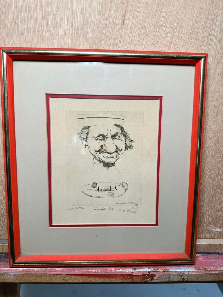 Charles Bragg - Gesigneerde Druk - Satirische Kunst, Antiek en Kunst, Kunst | Etsen en Gravures, Ophalen of Verzenden