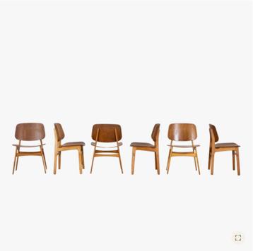 Set van 6 Børge Mogensen stoelen model 155 beschikbaar voor biedingen