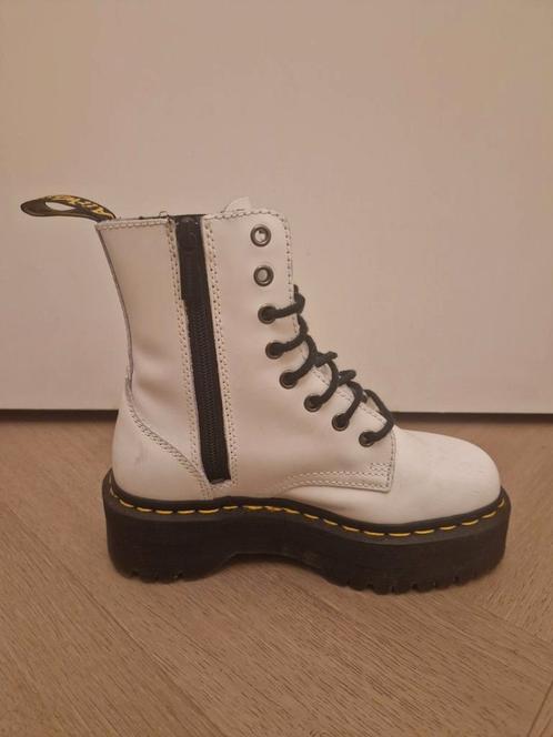 Dr. Martens Jadon Smooth Leather Platform Boots maat 36, Kleding | Dames, Schoenen, Zo goed als nieuw, Hoge laarzen, Wit, Ophalen