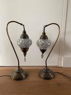 2 x glazen mozaïek lampjes, Huis en Inrichting, Lampen | Tafellampen, Ophalen, Glas, Oriental, Minder dan 50 cm