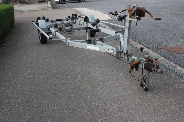 Pega CL 1800 / 600 geremde trailer met kenteken 1445 kg, Watersport en Boten, Boottrailers, Gebruikt, Overige typen, Minder dan 1500 kg