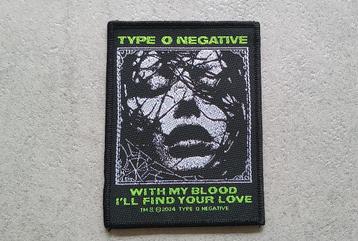 Type O Negative official 2024 patch 40 with my blood beschikbaar voor biedingen