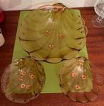 Art Deco Carl Stölzle Schelpen Schalen Set, Antiek en Kunst, Antiek | Glas en Kristal, Ophalen of Verzenden