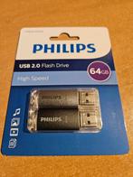 Philips 2x 64gb usb 2.0 flashdrive, Ophalen of Verzenden, Zo goed als nieuw, 64 GB