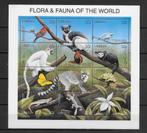 Liberia 1999 postfris dieren vogels vlinder bloem, Verzenden, Overige landen, Postfris