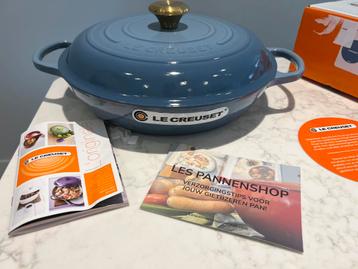 Nieuwe Le Creuset Campagnard 30 cm Chambray Bleu in doos beschikbaar voor biedingen