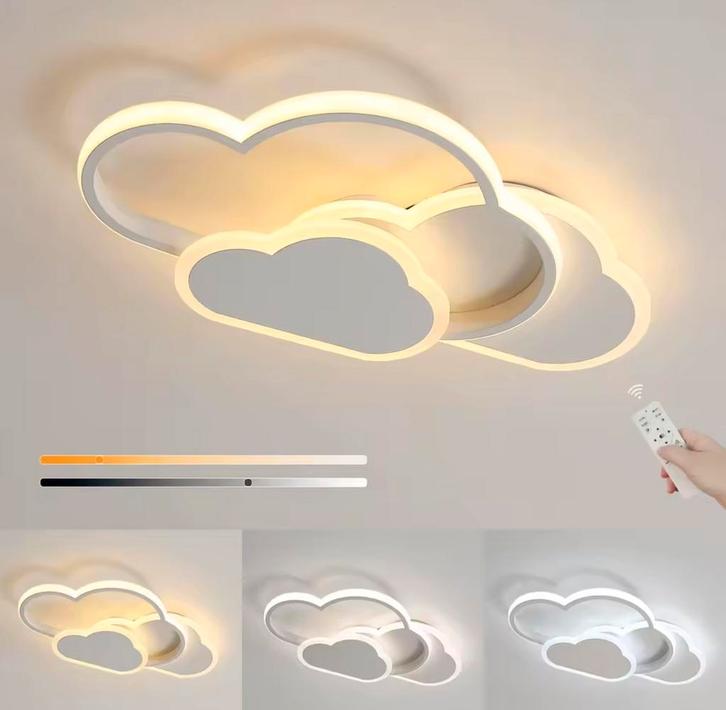 Wolkachtige Plafondlamp – Dimbaar LED met Afstandsbediening, Huis en Inrichting, Lampen | Plafondlampen, Nieuw, Verzenden