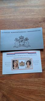 2x troonswisseling, Postzegels en Munten, Ophalen of Verzenden, Onbeschreven, Nederland