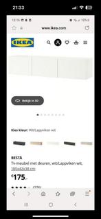 Zwevend IKEA TV Meubel - Wit, Kunststof, Gebruikt, 150 tot 200 cm, Ophalen of Verzenden