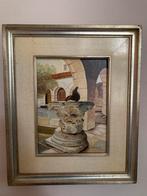 Joke Bleij - Villa Fontein Schilderij, Antiek en Kunst, Kunst | Schilderijen | Klassiek, Ophalen of Verzenden