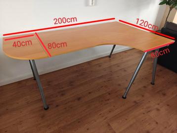 IKEA bureau Galant met kabelgoot en beeldschermtafel - afbeelding 1